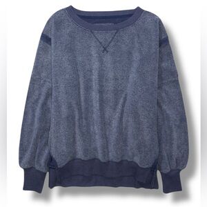 American Eagle Big Hug oversized Reverse Fleece Sweatshirt Dark Blue Loungewear
